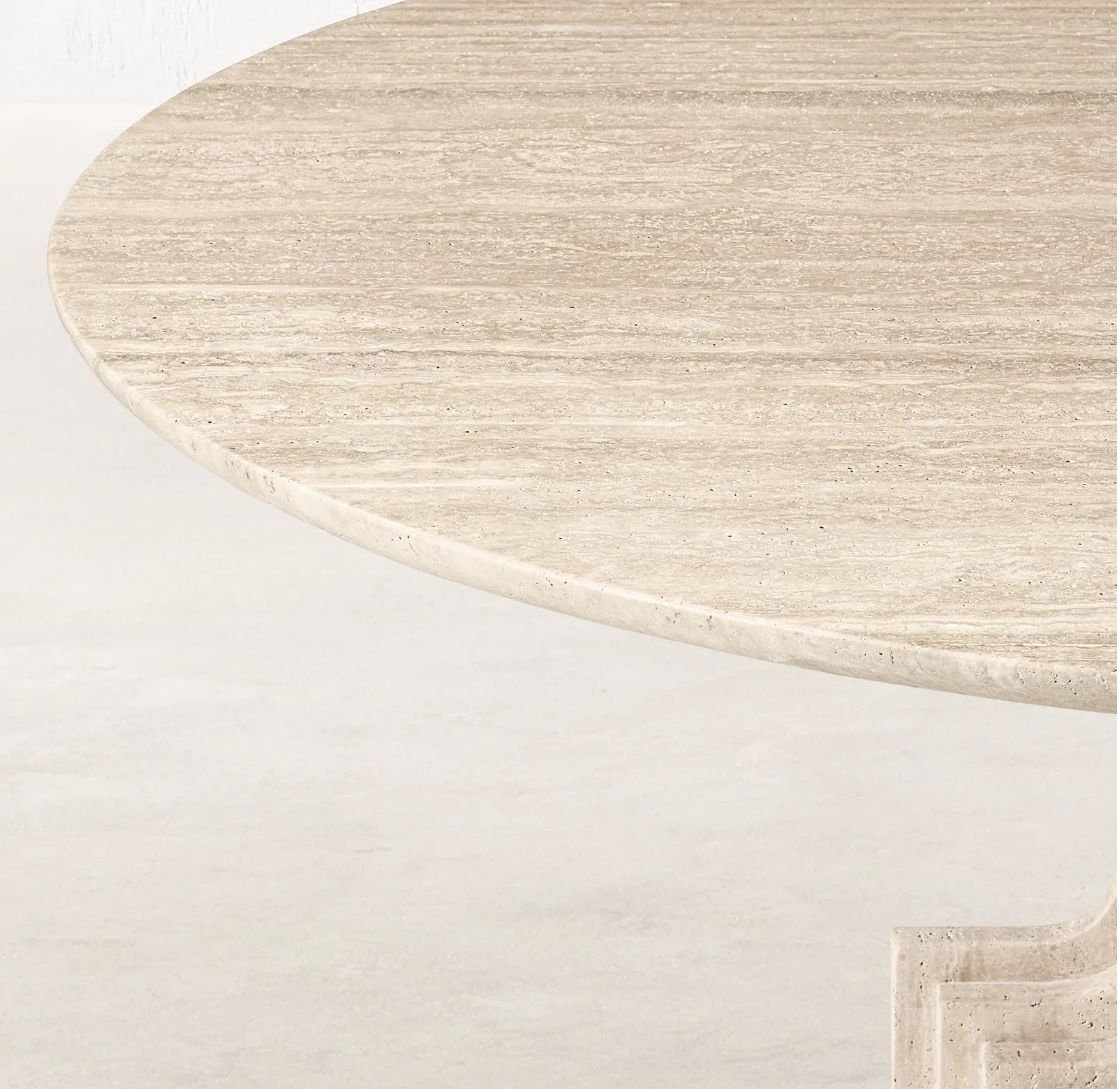 Round Dining Table – Streda Italian Arabescato Marble or Travertine Statement Piece
