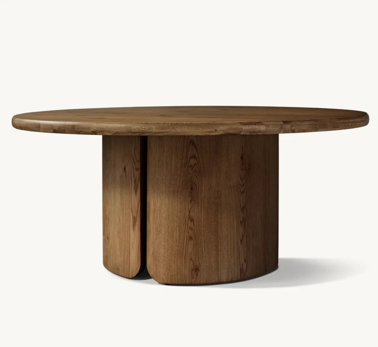 Madera Round Dining Table – Handcrafted Brushed Oak by Re Home