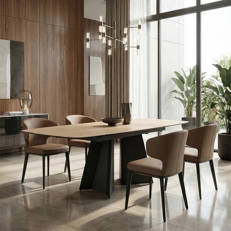 Luxury XT4126 Sintered Stone Extendable Dining Table Modern Italian Style for Villa