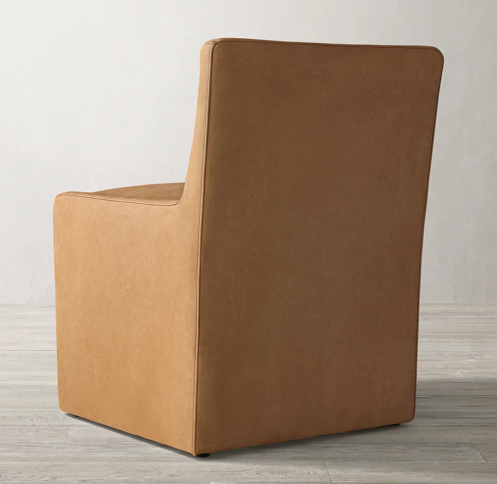 Mattia European Dining Chair – Sculptural Track Arm – Solid Wood – Modern Luxury