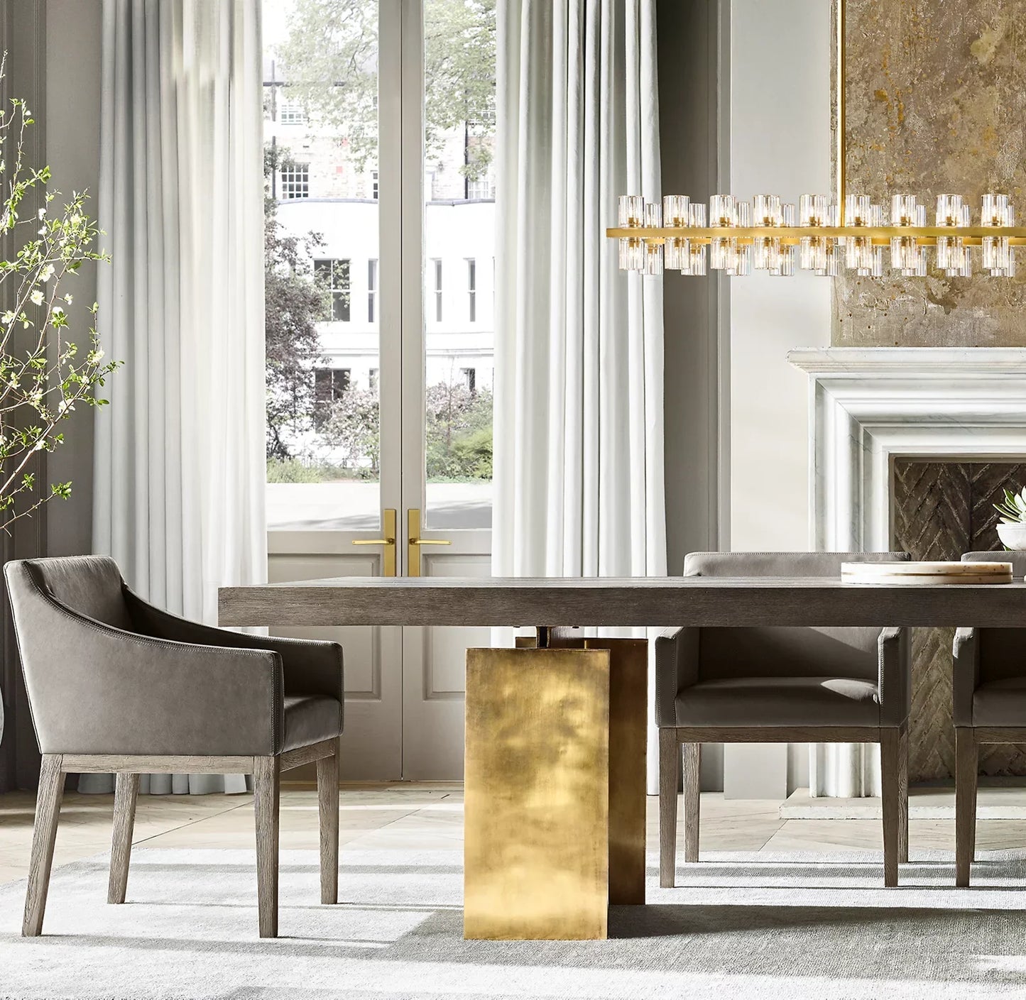Sassanid Dining Table – Sculptural Minimalist French Oak Statement Piece