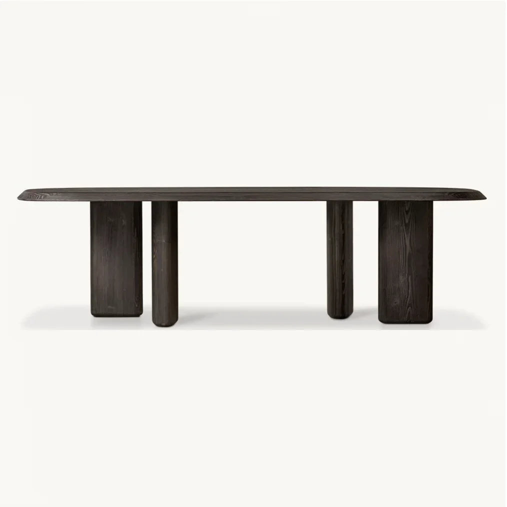 Leon Rectangular Dining Table 130in – Organic Profile Douglas Fir Designer Piece | 1601174934120