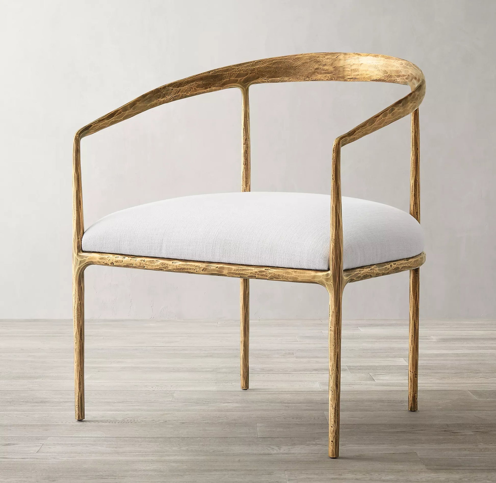 Hand Forged Metal Curved Armchair – Luxury Statement Piece | 1600610733530