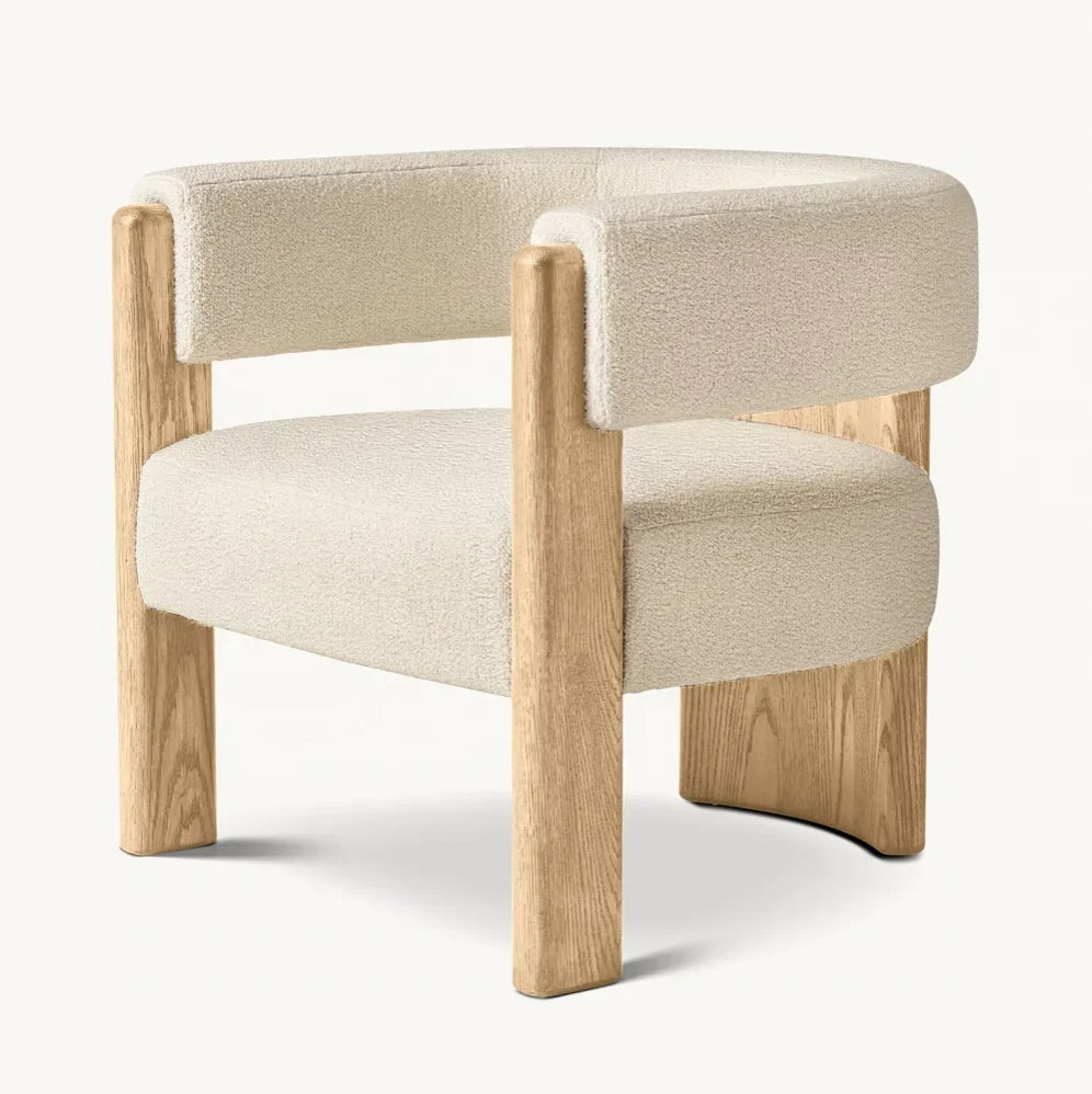 Lounge Chair – Dynamic Profile Solid Oak European Midcentury Statement Piece