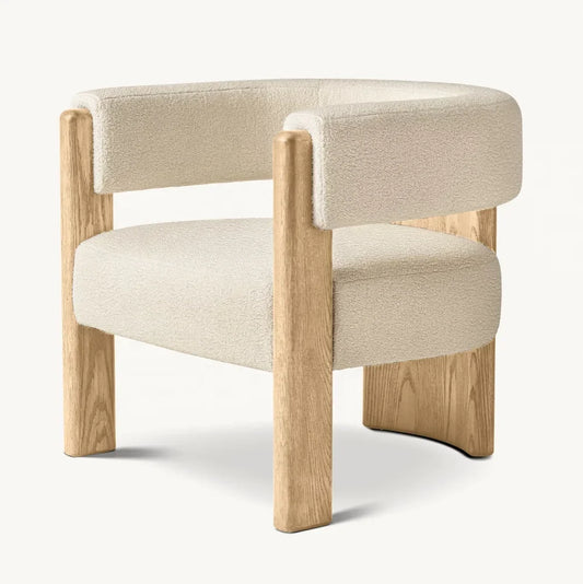 Lounge Chair – Dynamic Profile Solid Oak European Midcentury Statement Piece