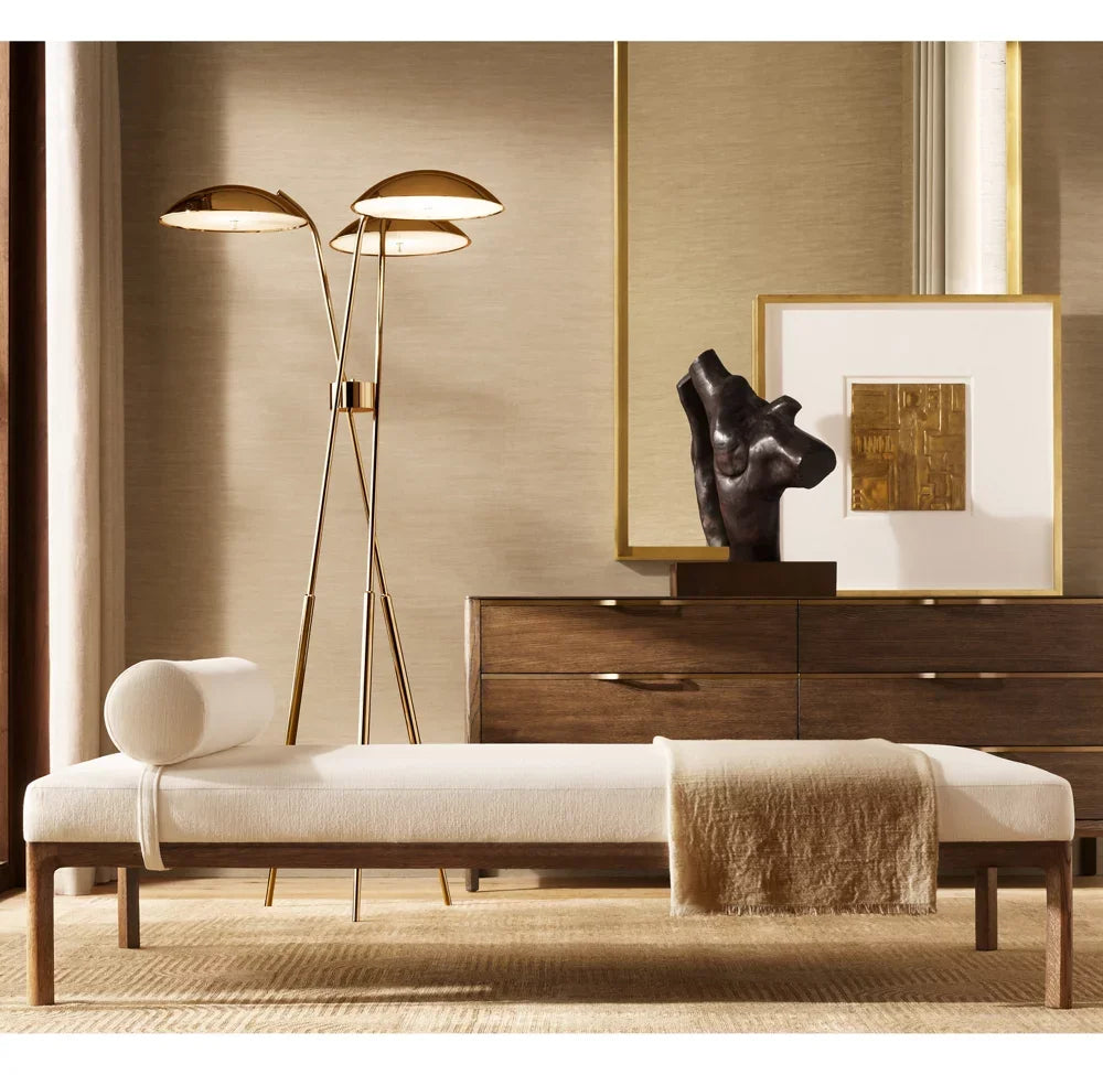 Padua Upholstered Daybed – Wing Design with Floating Plinth Base – Italian Modernist Statement Piece