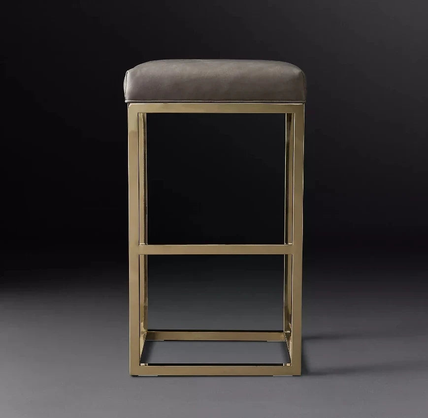 Reese Bar Stool – Mid-Century Leather and Oak Design | 1601054076058
