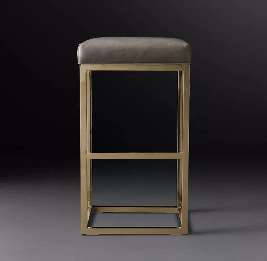 Reese Bar Stool – Mid-Century Leather and Oak Design | 1601054076058