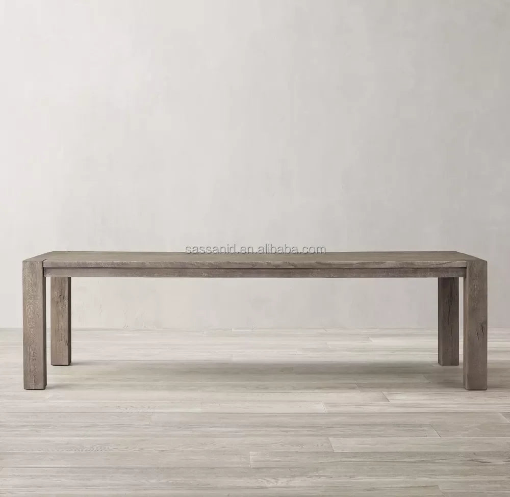 Reclaimed Oak Parsons Extension Dining Table – Handcrafted Wood | 1601041340807
