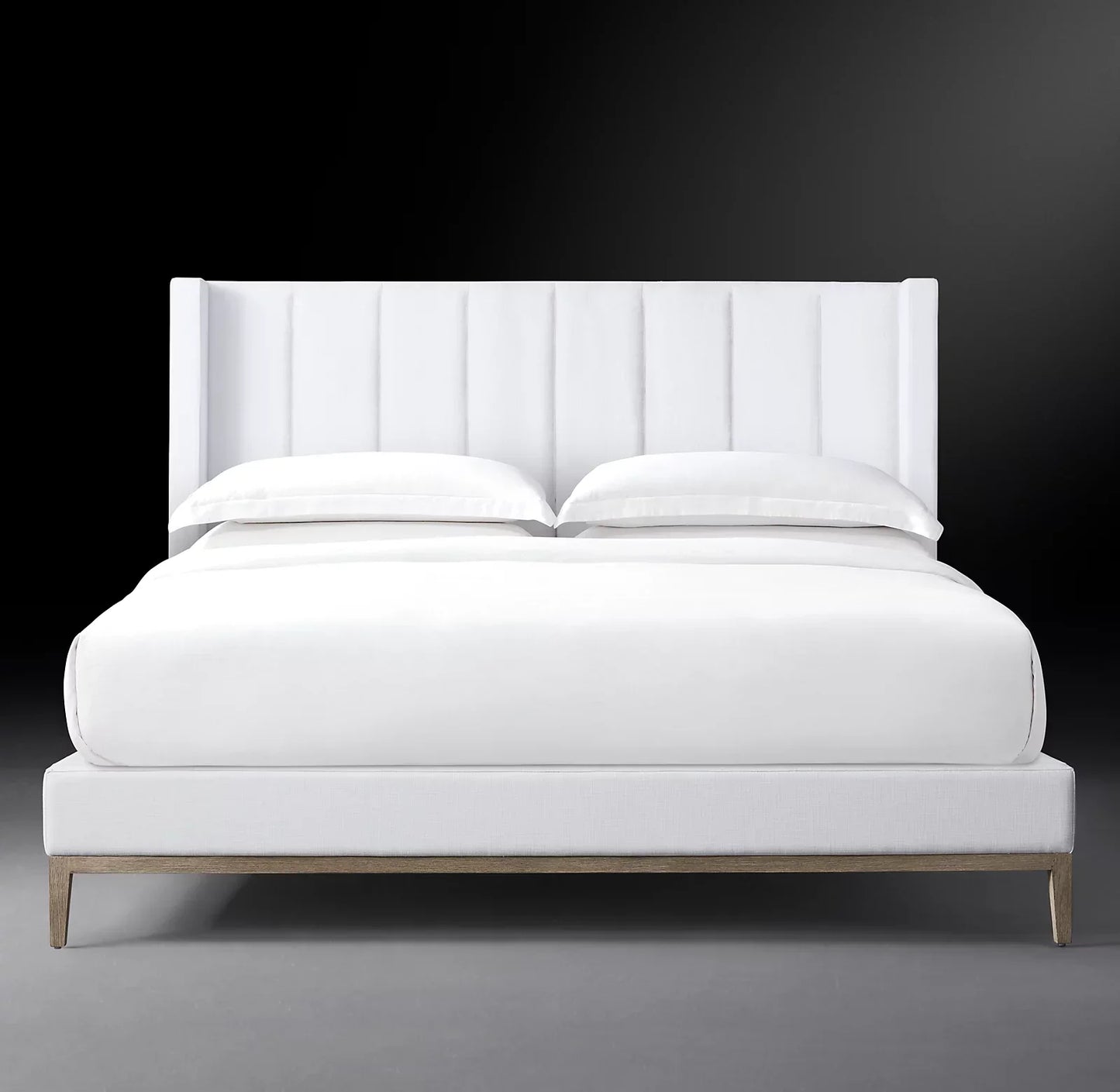 Italian Modernist Shelter Platform Bed – Oak Base Luxury Statement Piece