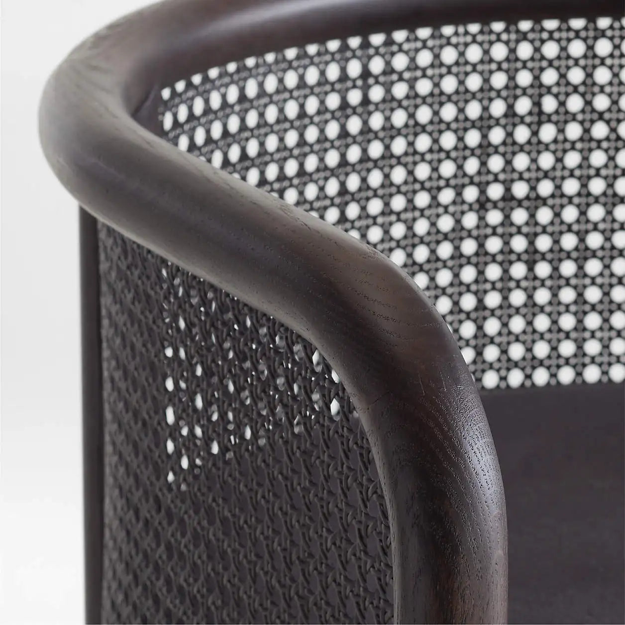 Cane Counter Stool – Black Oak Frame with Performance Fabric – Modern Designer Kitchen Seating | 1601099385716