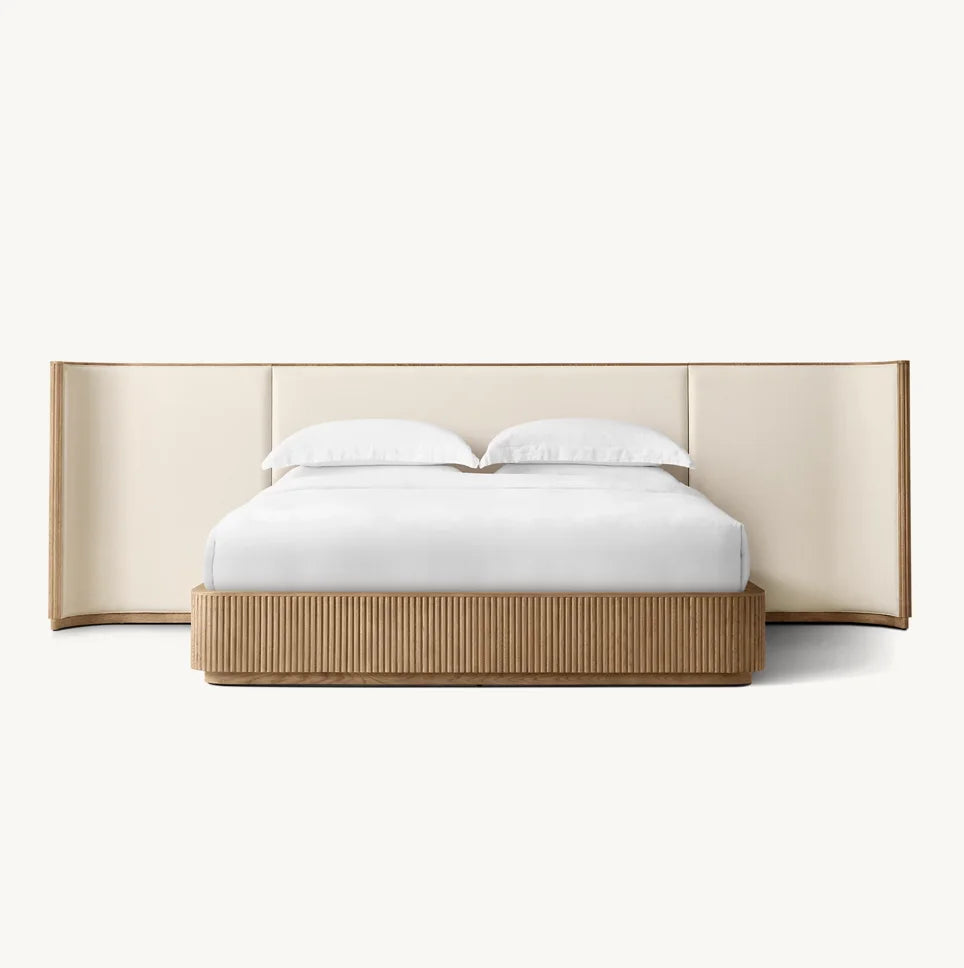 Byron Shelter Bed – Contemporary Oak Platform Bed | 1601315312935