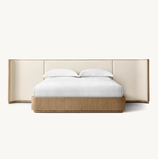 Byron Shelter Bed – Contemporary Oak Platform Bed | 1601315312935