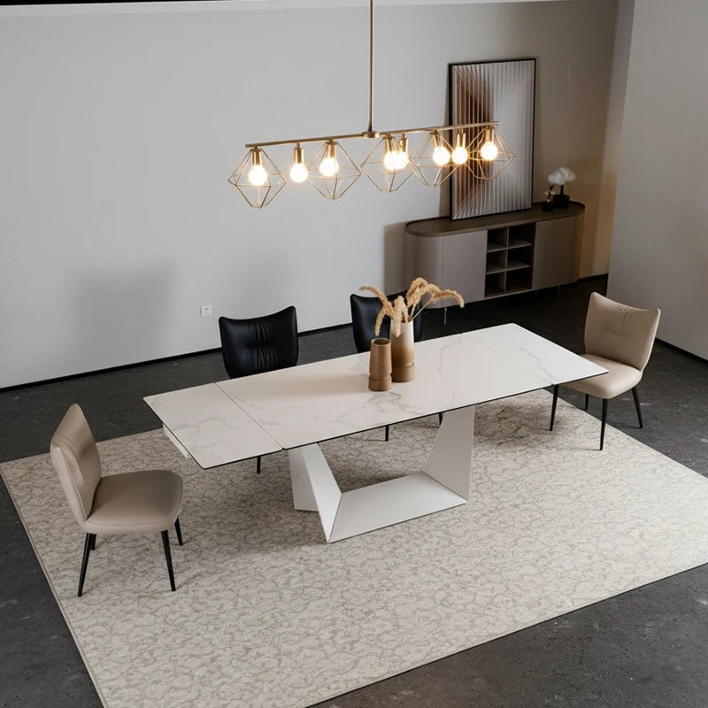 Luxury XT5620 Sintered Stone Extendable Dining Table Modern Italian Style for Villa