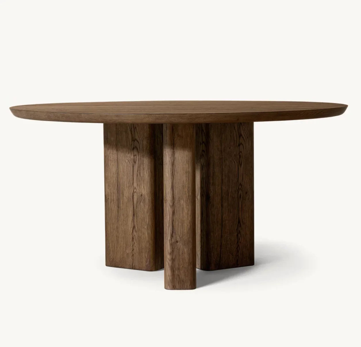 Round Dining Table – Contemporary French Rustic Oak Brioni Statement | 1601229820029