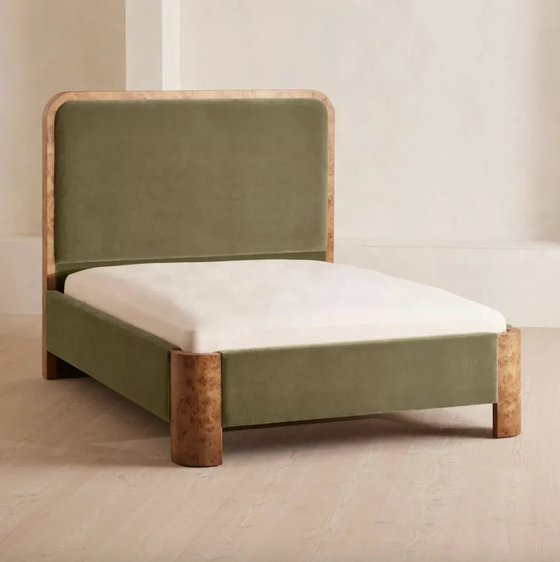 Tremont King Bed – Slipcovered Headboard in Berkshire Leather | 1601061822559