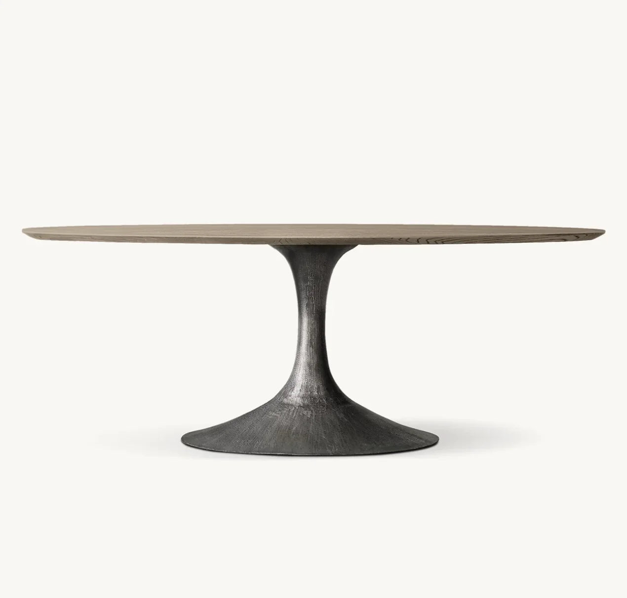 Oval Dining Table – Extendable Midcentury American Wood Statement Piece
