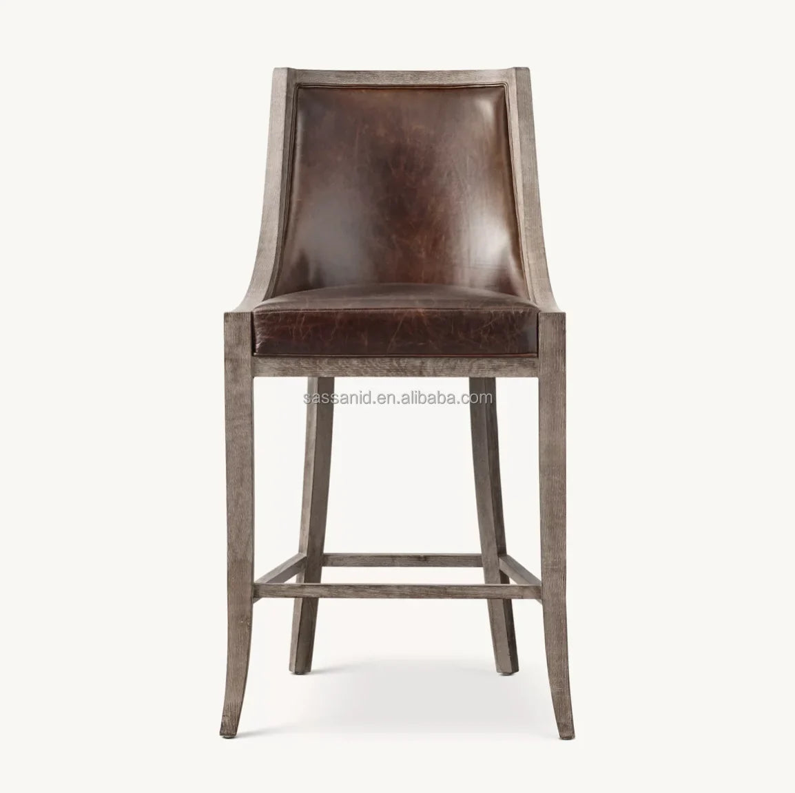 Mid-Century Modern Bar Stool – Solid Oak Burnt Oak Bryden Architectural Statement Piece