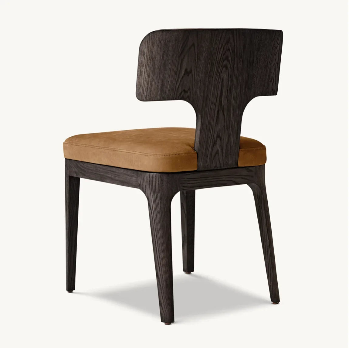 Theo Dining Side Chair – Mid-Century Inspired Solid Oak & Leather Statement Piece