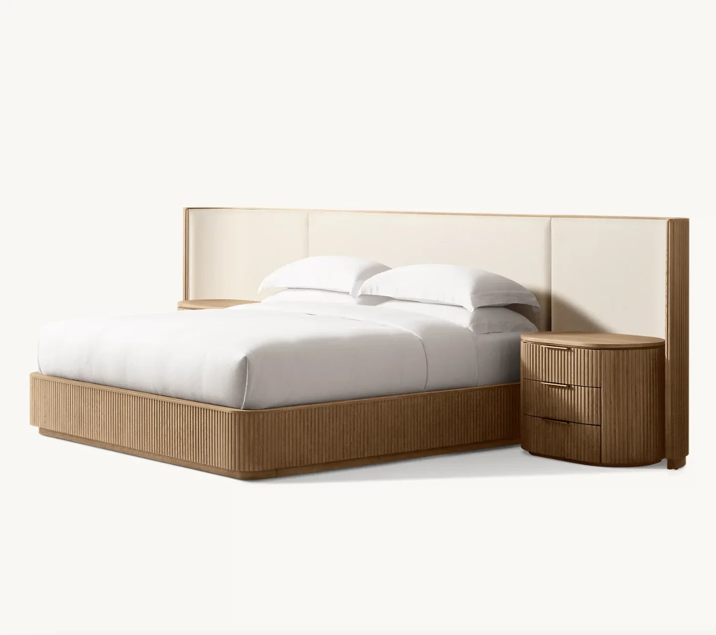 Byron Shelter Bed – Contemporary Oak Platform Bed | 1601315312935