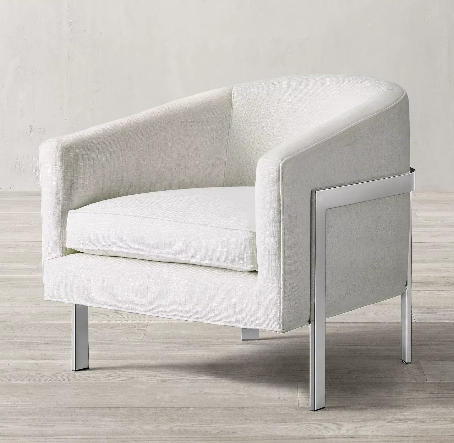 Reginaldo Club Chair – Mid-Century Modern Solid Oak and Metal Statement Piece
