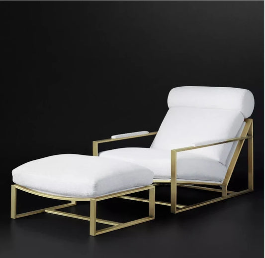 Lounge Chair – Reclined Profile Upholstered by Milo Baughman Modern Statement