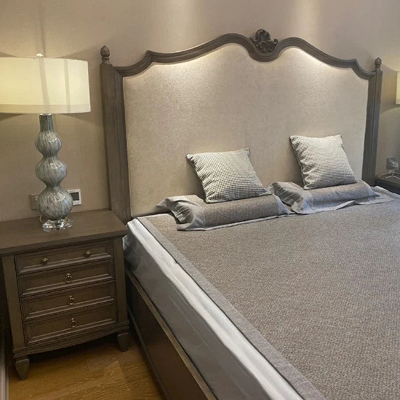 French Master Bed – High-Box Platform in Solid Birch Wood | 26-161