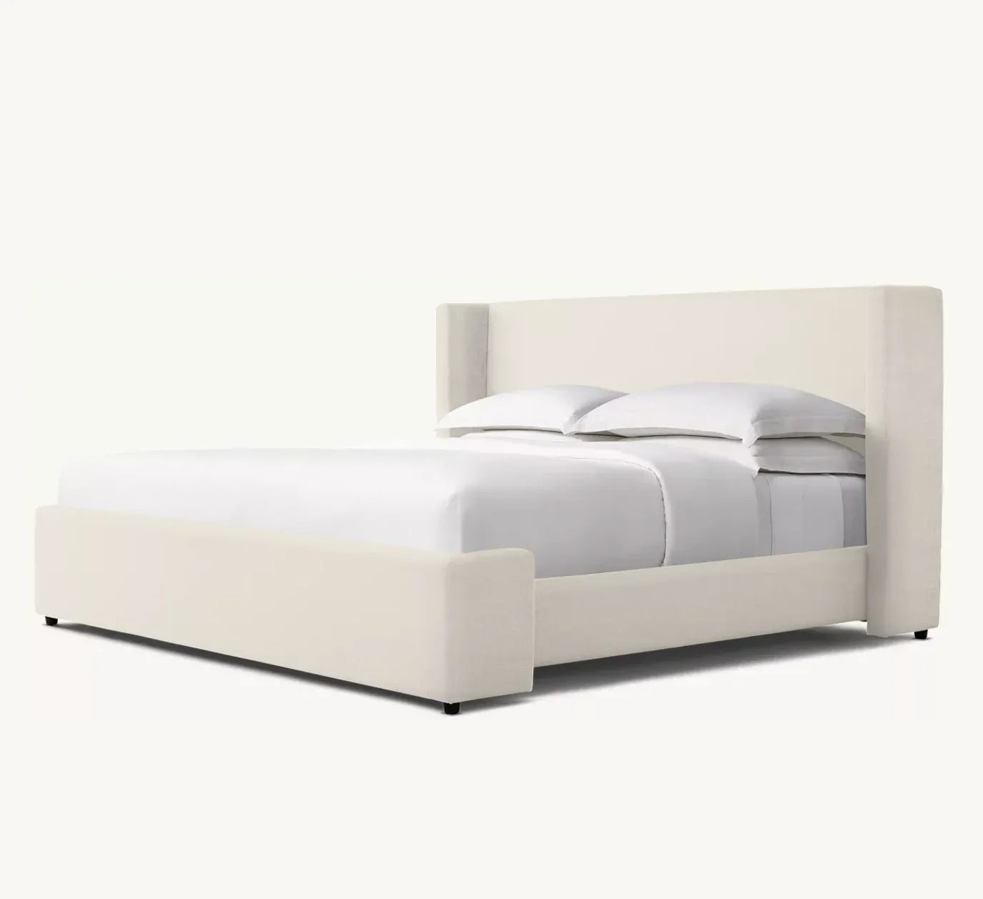 Shelter Bed – Postmodern Sculptural Sand Belgian Linen Arlen Statement Piece | 1601364420510