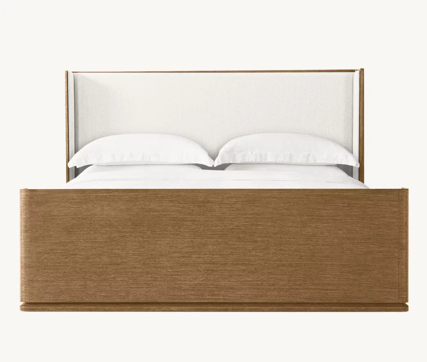 Shelter Bed with Upholstered Panel – Brushed Oak Re Home Modernist Piece