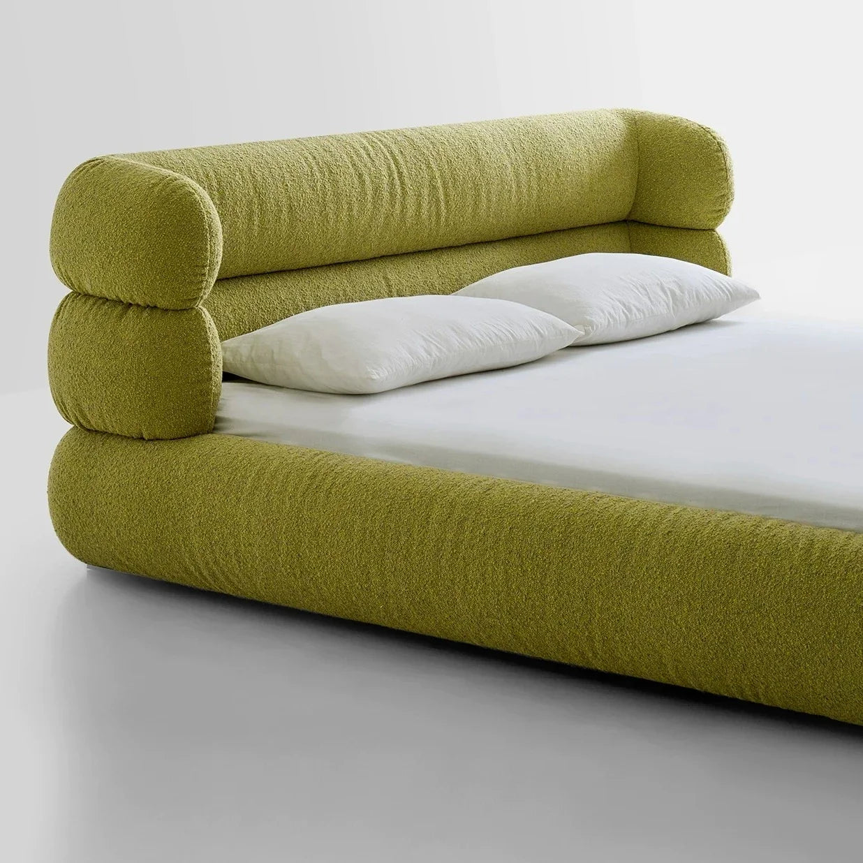 Modern Minimalist Upholstered Bed – Fabric Statement Piece | 26-216