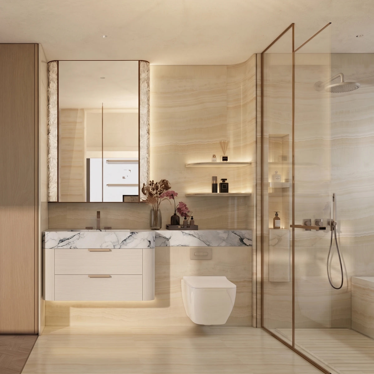Modern Bathroom Vanity Set Sink Cabinet Eco-Friendly Plywood
