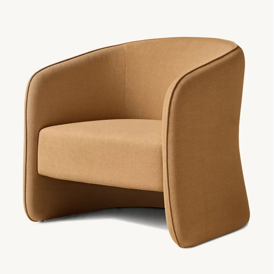 Midcentury Accent Chair – Geometric Plank Arms, Solid Oak, Re Home Minimalist