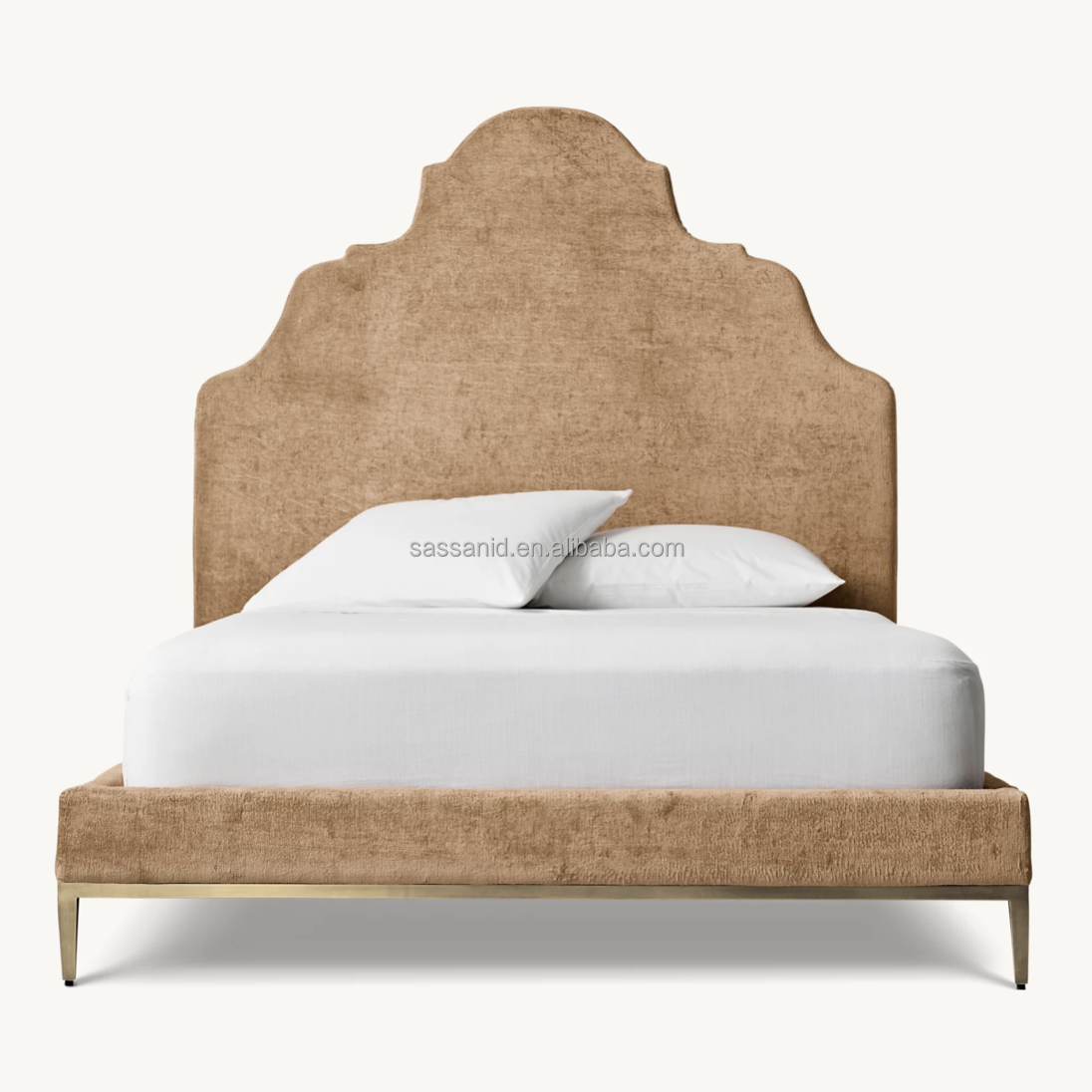 Upholstered Bed – Modern Tufted Velvet Camilla Statement Piece 1601640302743