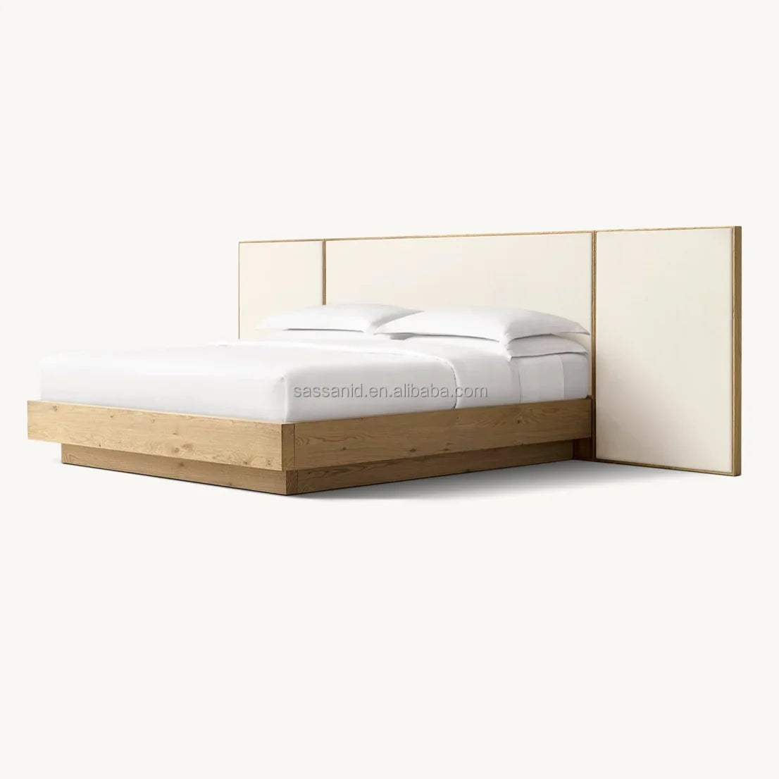 Japanese Platform Bed – Extended Panel Oak – Minimalist Statement Piece