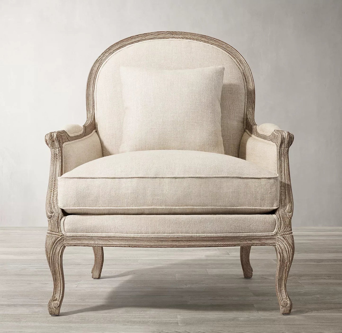 Lyon Wingback Armchair – High Shelter Back Linen Statement Piece
