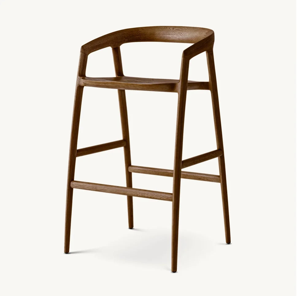 Modern European Stool – Sculptural Oak Frame – Oak by Re Home