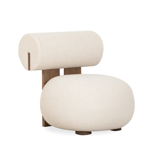 Hippo Lounge Chair – Tufted Linen Accent Piece – Lugano | 1601100182458