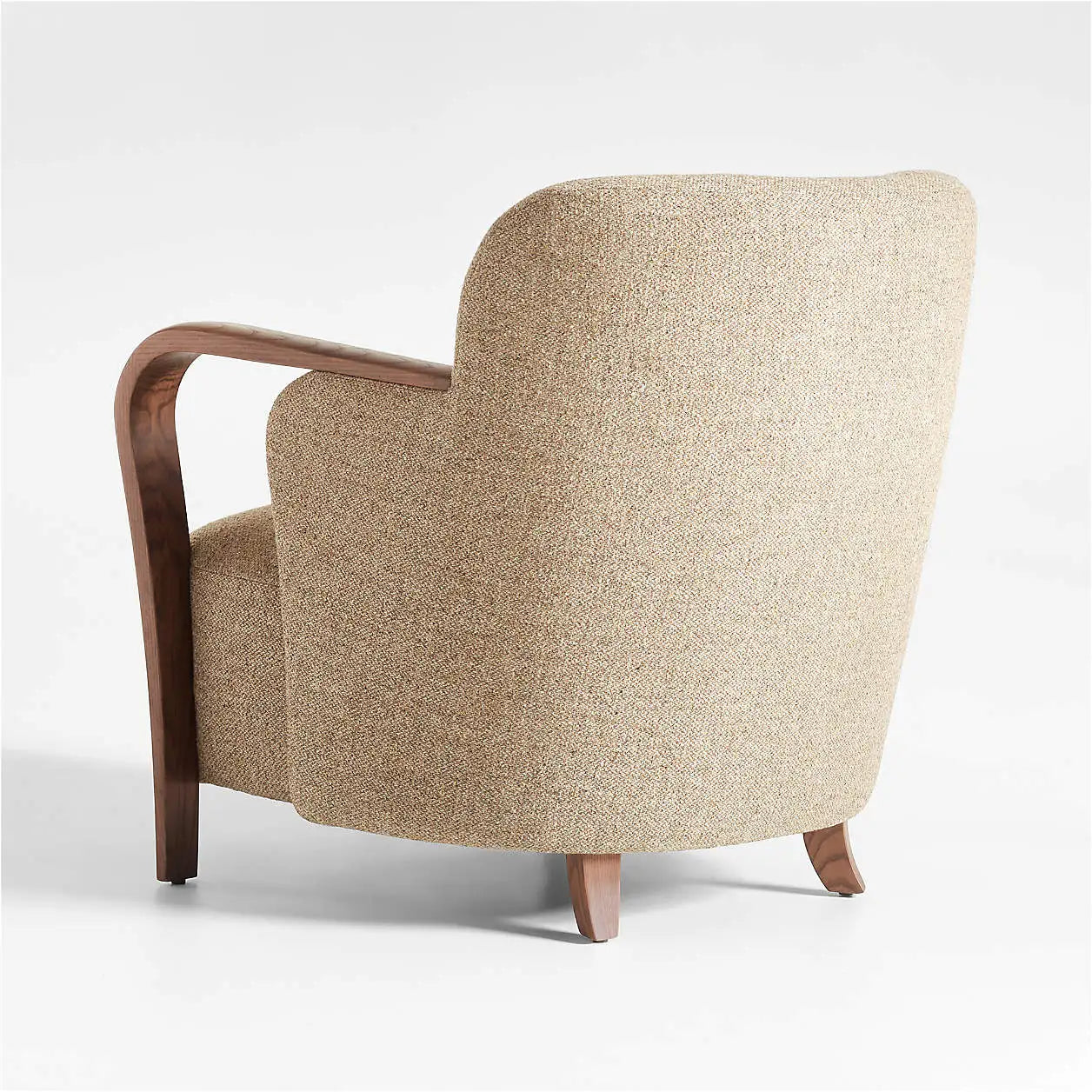 Accent Chair – Tufted Oak & Performance Fabric Modern | 1601099152302