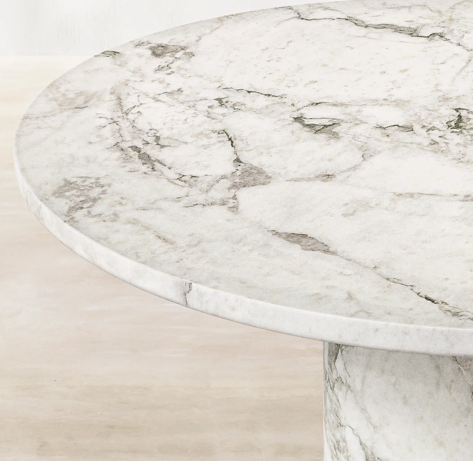 Round Dining Table – Italian Arabescato Marble Statement Piece | 1600725980024