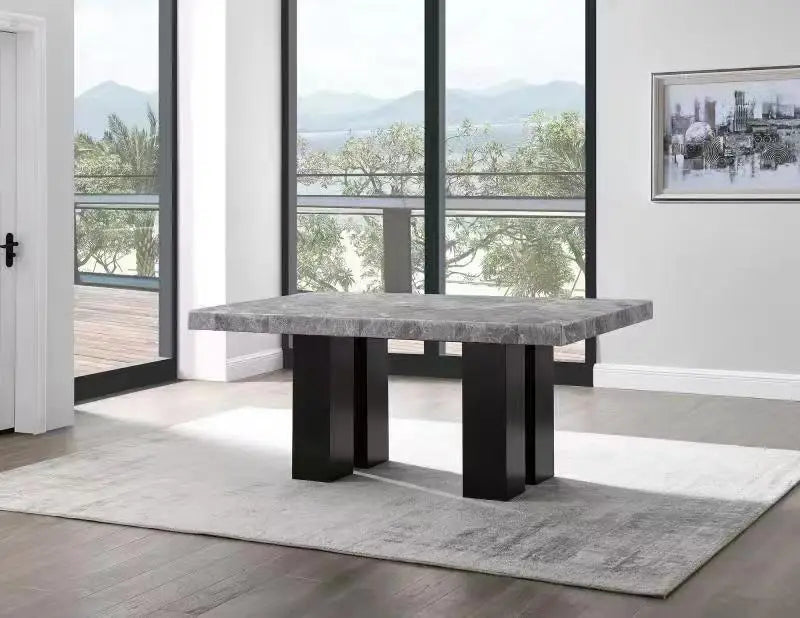 Luxury Rectangle Marble Dining Table Modern Italian Style for Villa