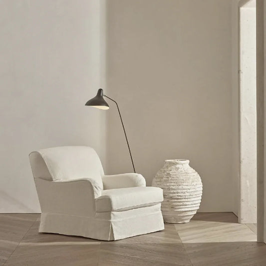 Fabric Accent Chair – Midcentury Design Solid Oak by Re Home