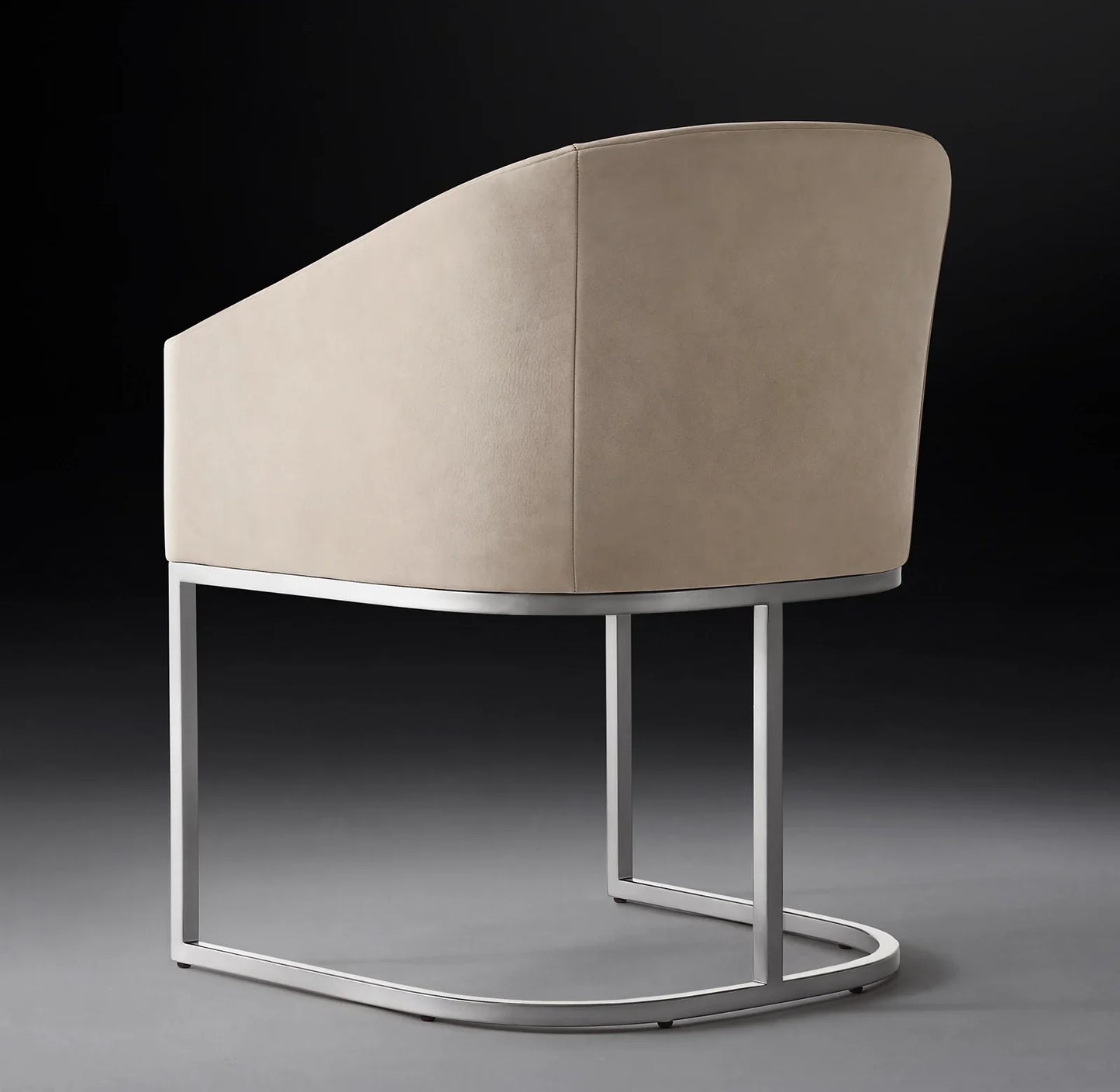 Emery Barrel Back Dining Armchair – Leather Oak Designer Furniture