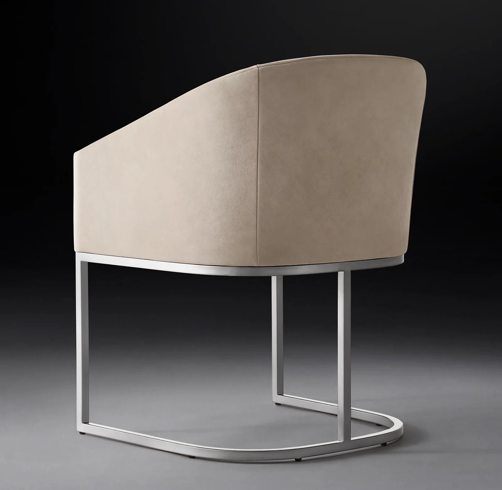 Emery Barrel Back Dining Armchair – Leather Oak Designer Furniture