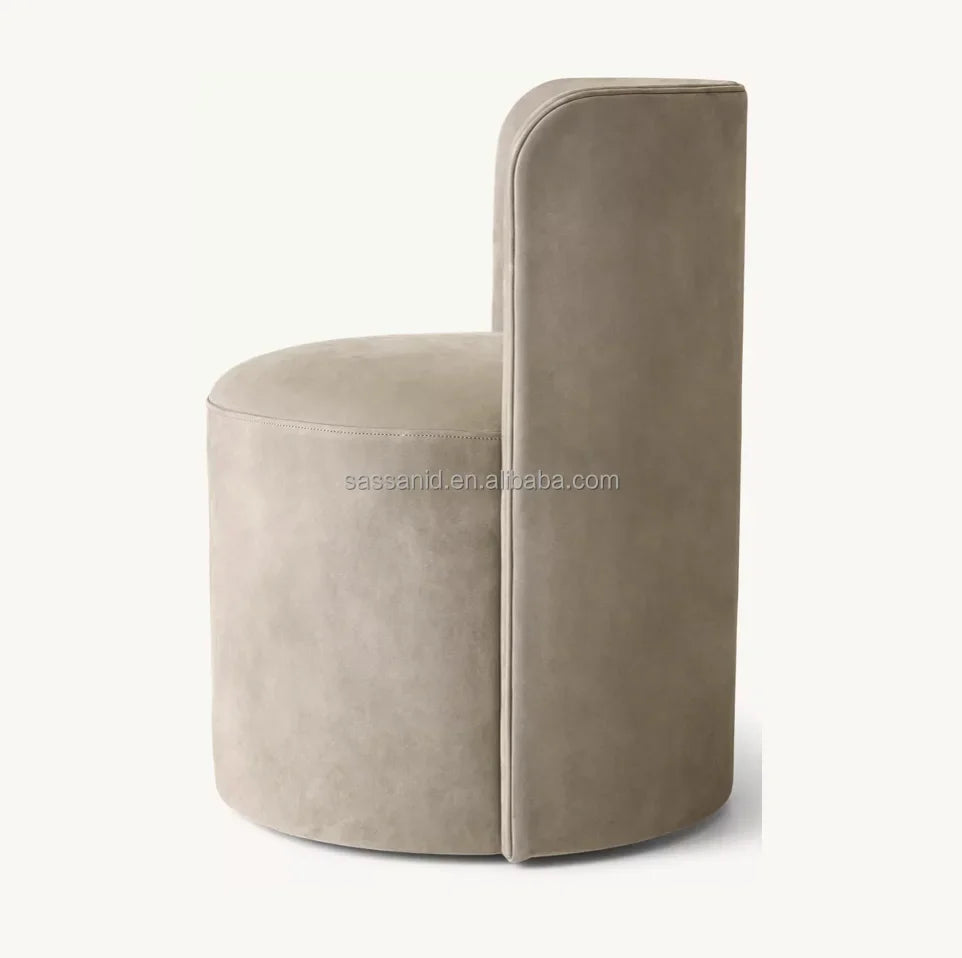 Reynaux Curve Dining Chair – Modern Leather and Solid Wood Statement Piece | 1600450548361