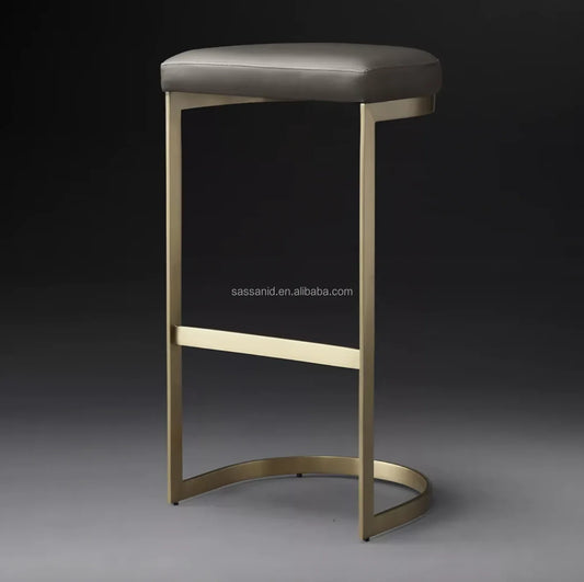 1960s Rome Backless Bar Stool – Italian-Inspired Leather Statement Piece