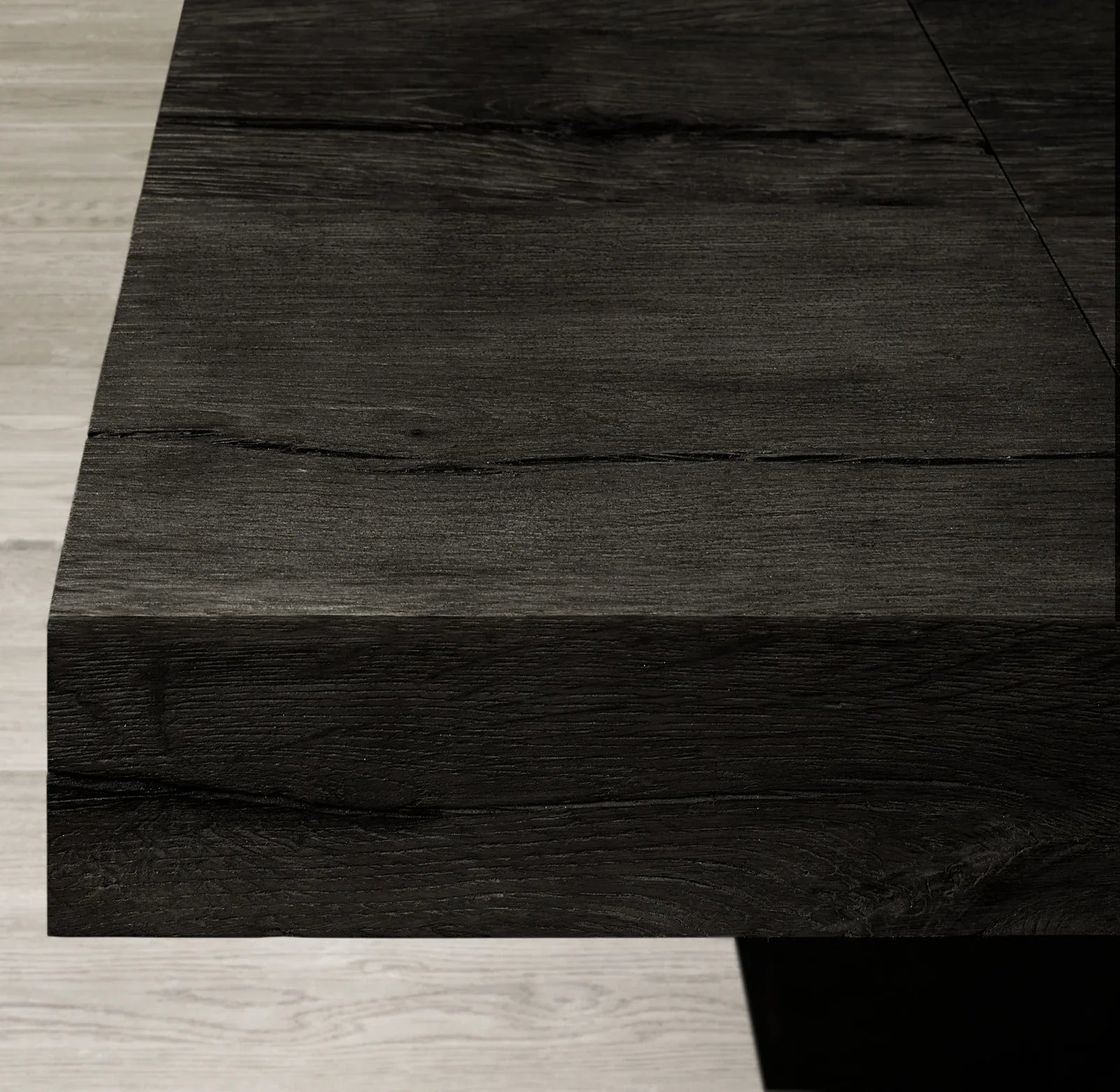 French Contemporary Extension Dining Table – Solid Oak Brushed Statement Piece
