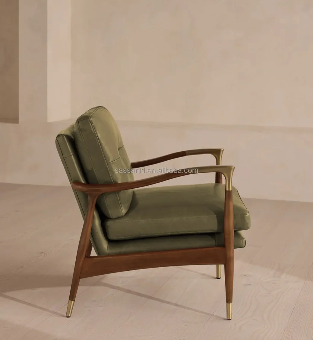 Theodore Mid-century Leather Armchair – Modern Statement Piece