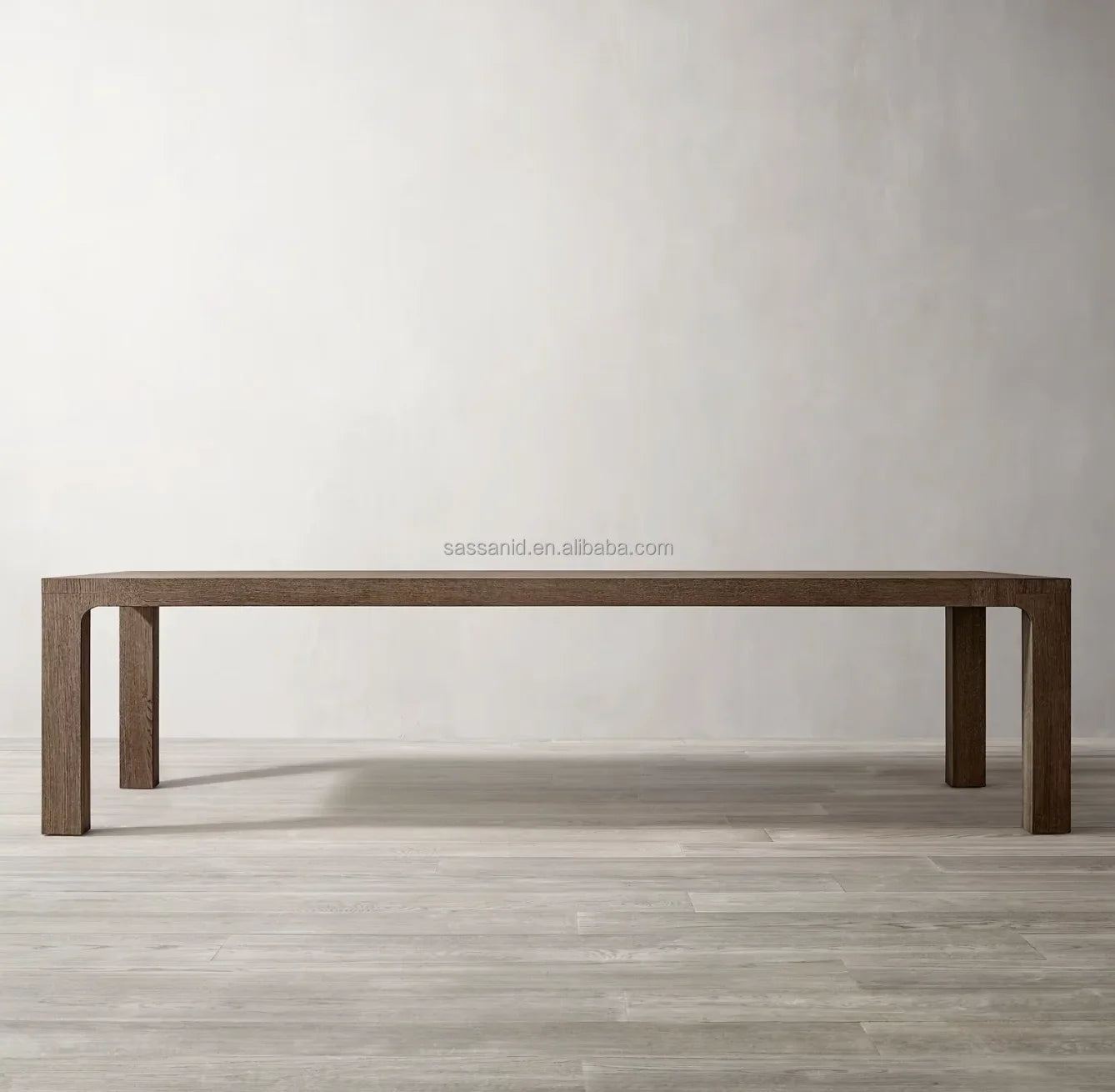 French Contemporary Rectangular Dining Table – Solid Oak Statement Piece
