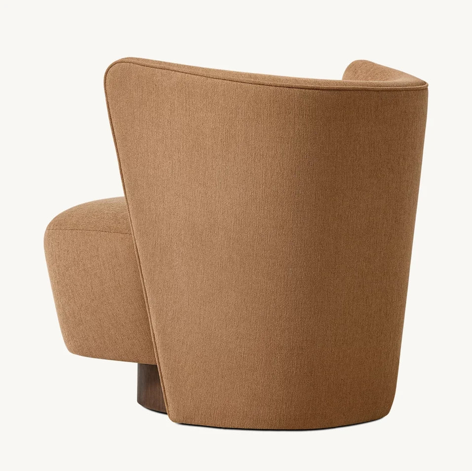 Midcentury Wing Chair – Solid Oak Frame with Italian Leather – Designer Statement Piece