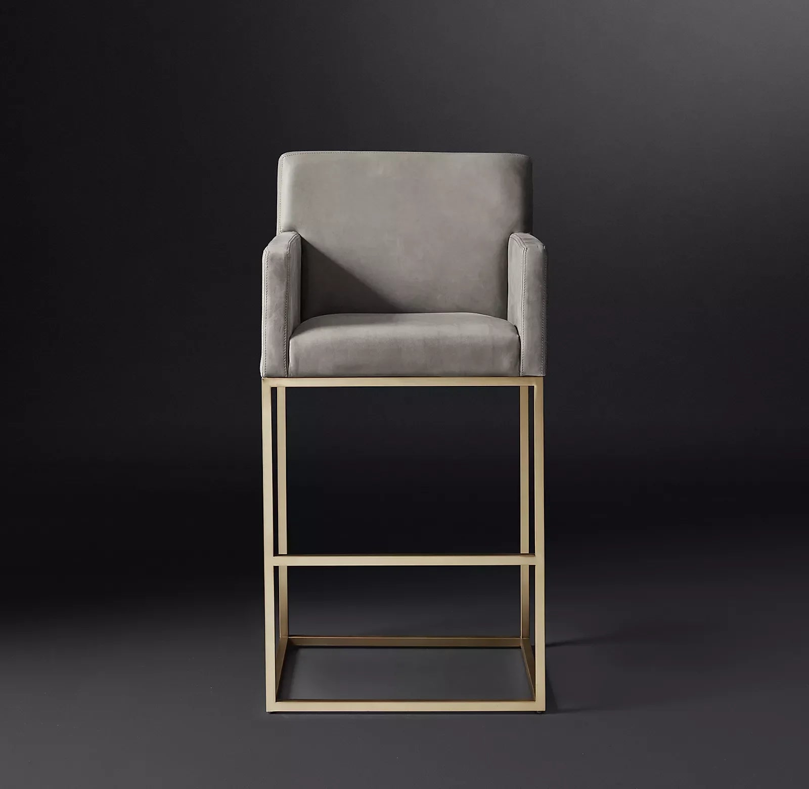 Modern American Leather Bar Stool – Track Arm Re Home Statement Piece